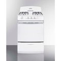 Summit Appliance Div. Summit-Range, Gas, 4 Burners, 2.9 Cu. Ft., Spark Ignition, White, 23-1/2" x 23-1/2" x 42" RG244WS